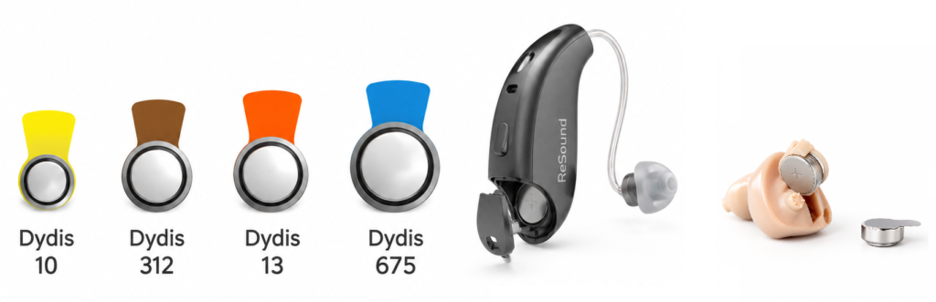 Hearing aids with replaceable batteries